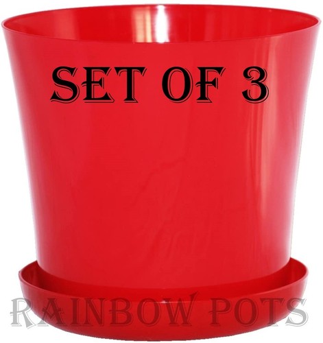 Plastic flower plant pots - plastic,