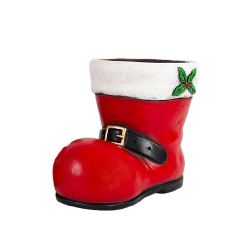 Cement red boot planter 19cm - boot,