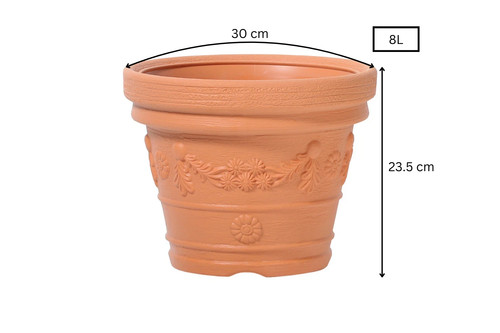 Terracotta effect plant - terracotta, pot