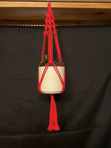Macrame plant hanger - macrame,