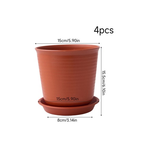 Plastic plant pots - plastic, flower