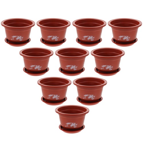 10pcs plastic rounded flower - rounded,