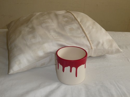 Plant pot cream - pot, (indoor).