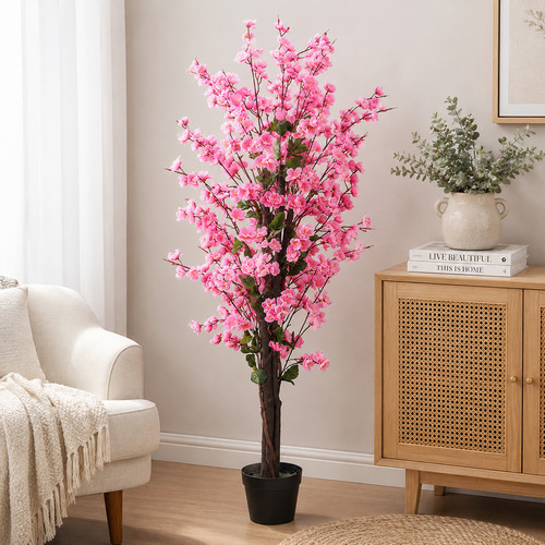 120cm artificial pink cherry - artificial,