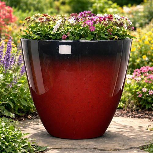 Large red glazed effect - large,