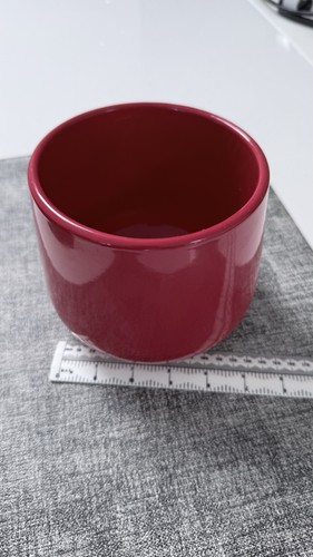 Red ceramic plant pot - plant, /