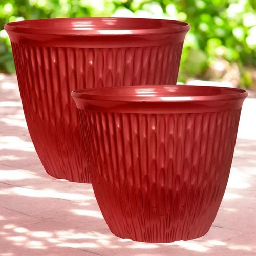 Brooklyn red planter - pot, 15