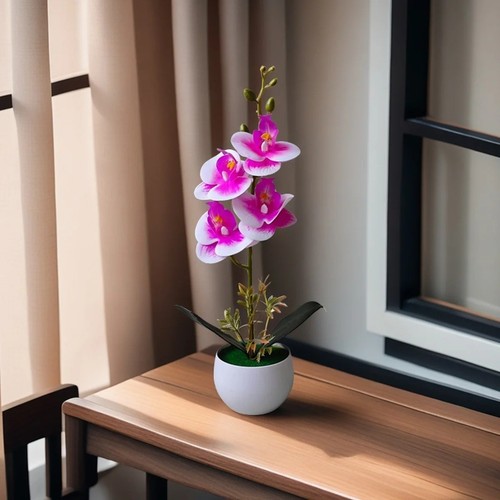 Artificial orchid plant pot - artificial,