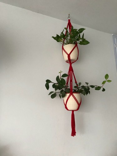 Macrame double plant - macrame,