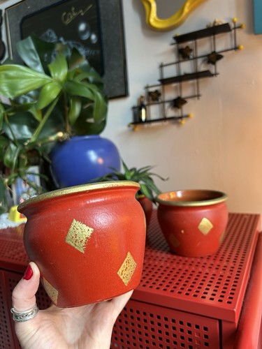 90s terracotta red gold - 3,