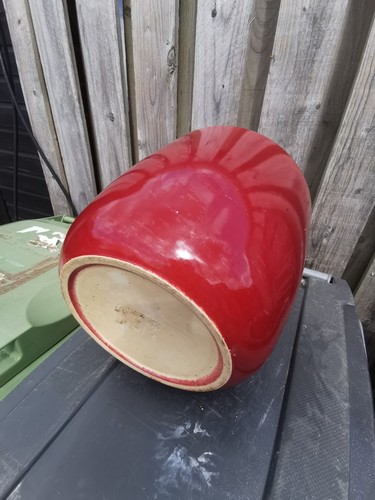Red ceramic pot - ceramic, 30cm